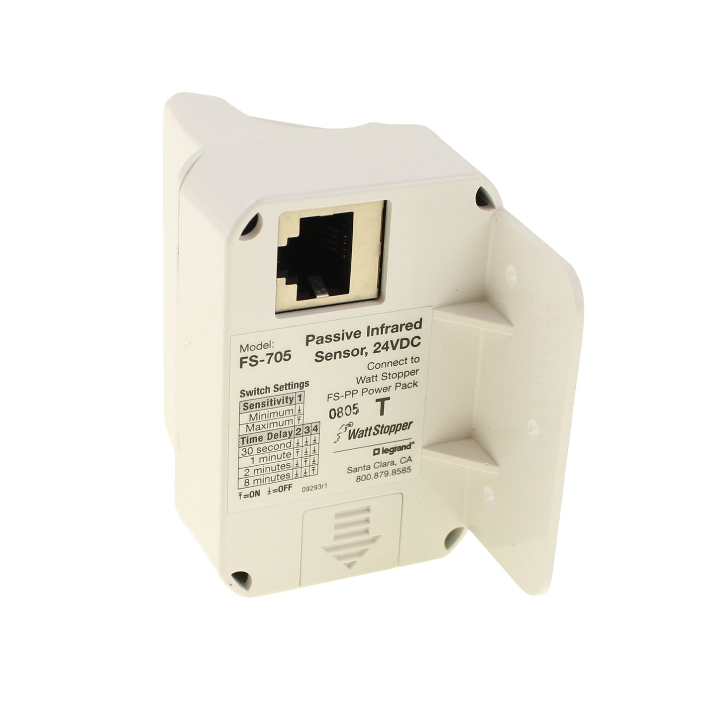 WattStopper FS-705-W Motion Sensor, 180 Degree Passive Infrared Wall Occupancy Sensor, 24V - White