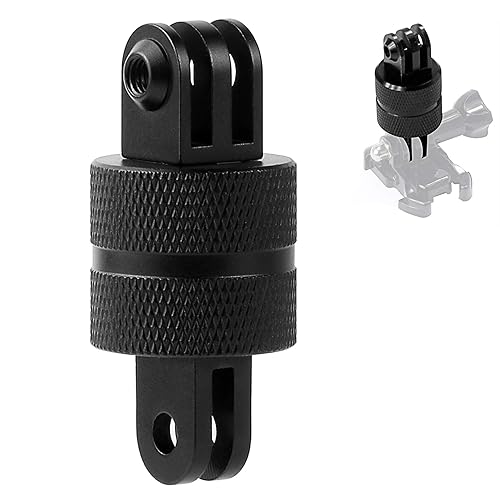 360 Degree Rotation Tripod Mount Adapter, Aluminum 1/4 inch 20 Camera Mount Adapter Compatible with GoPro 13/12 Black,Hero10/ 9/8/ 7/6/ 5/ Series,DJI