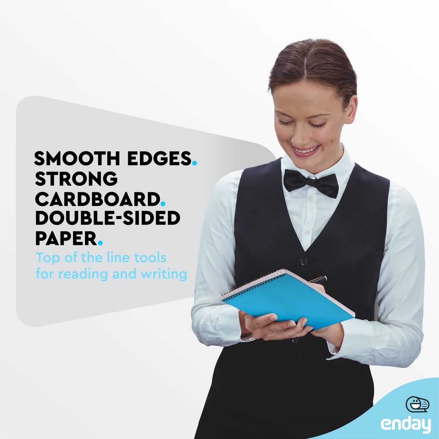 Enday Steno Pads Spiral 6 x 9 inches, Gregg Rule White Paper, 80 Sheets Steno Notebook for writing in Pink, Purple, Green, Blue, Red, Grey, Color May