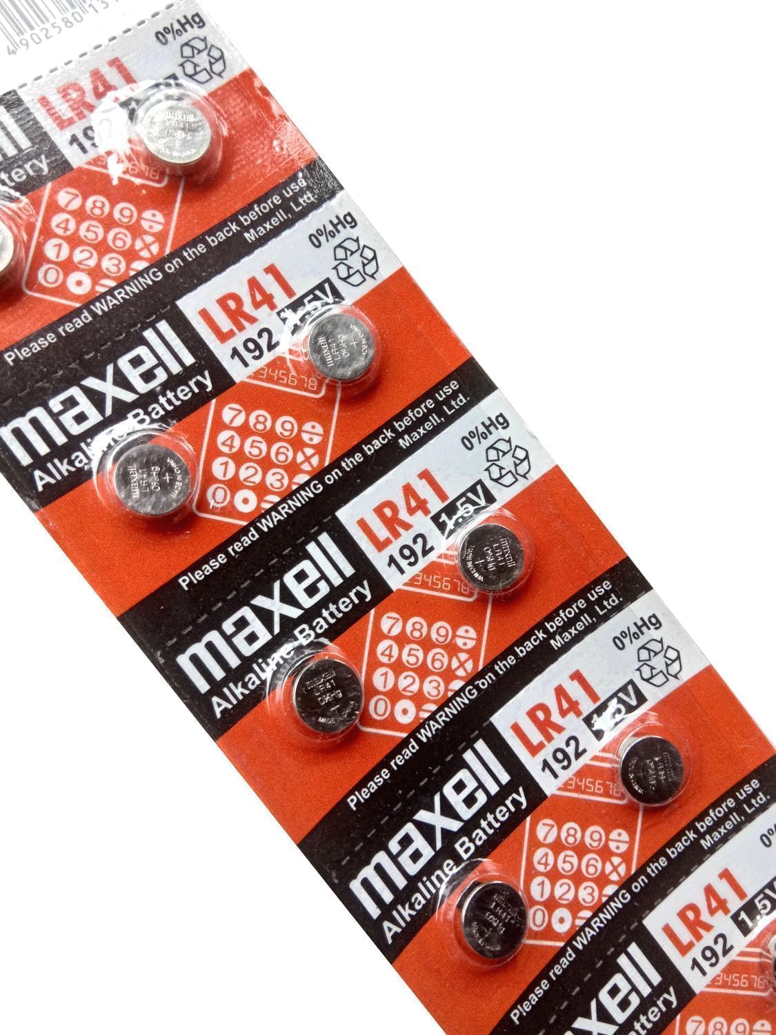10 x Maxell LR41 AG3 192 Alkaline 1.5V Batteries