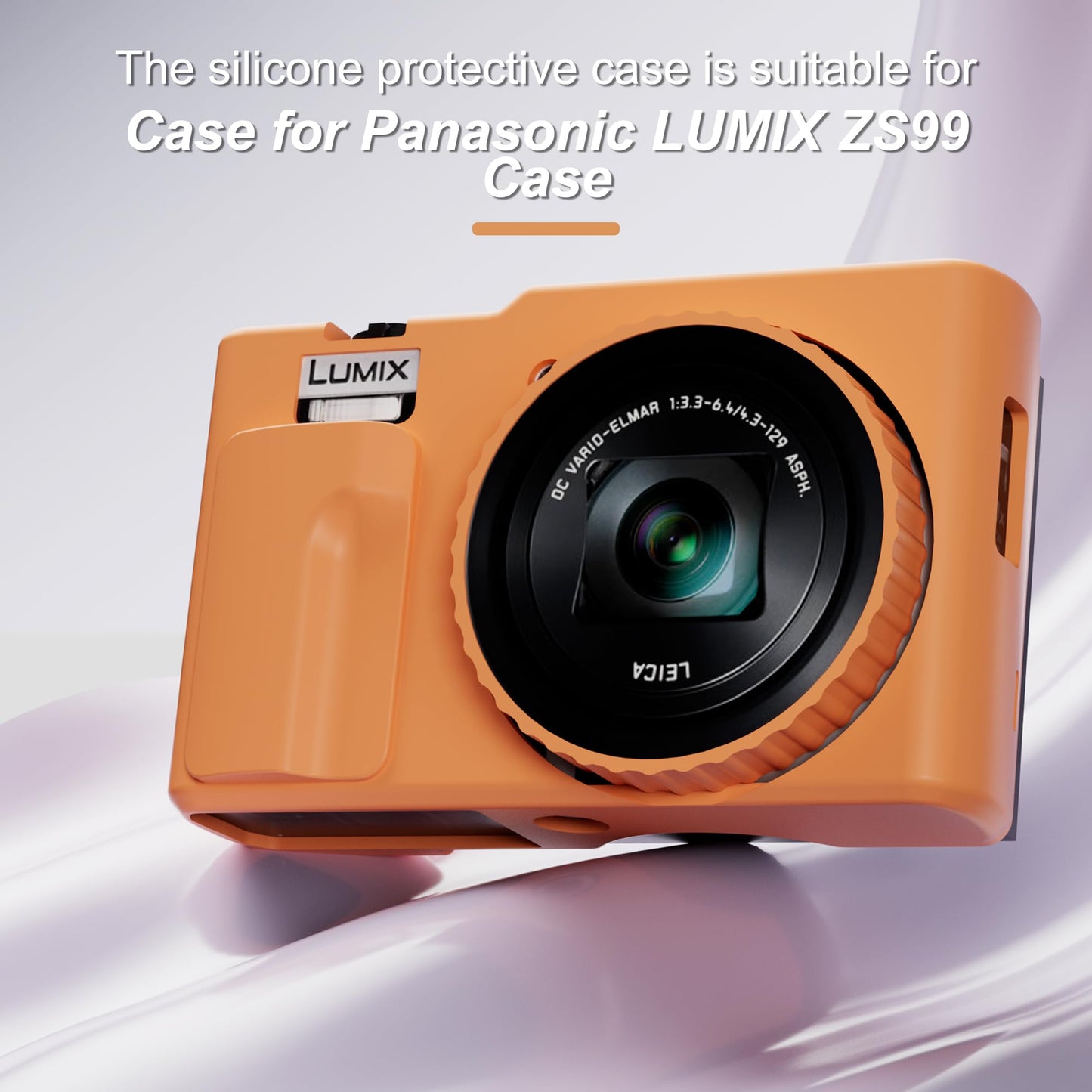 TUOOUT Silicone Case for Panasonic LUMIX ZS99 Digital Camera with with Removable Lens Cover and Screen Protector and a Lanyard for Panasonic LUMIX