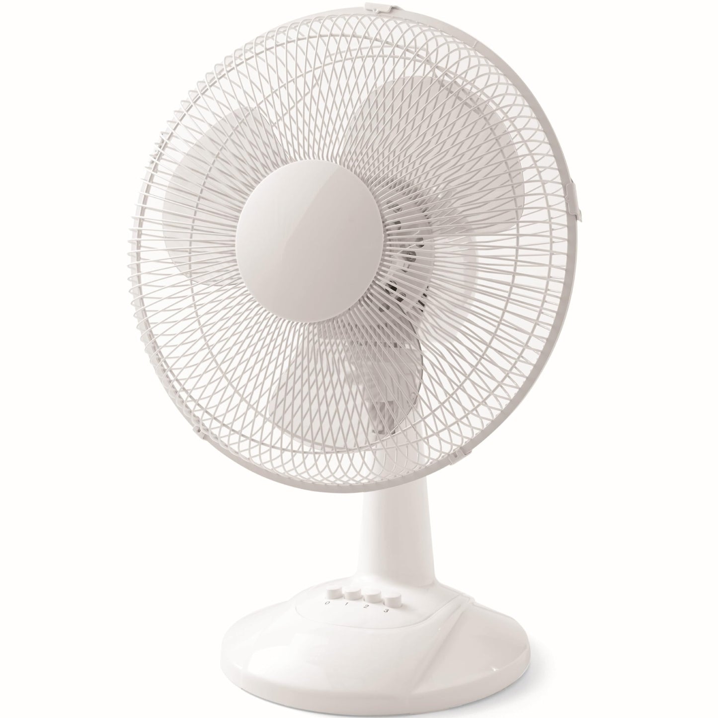 CNEIESD 12-Inch 3-Speed Oscillating Table Fan, 882 CFM Cooling, Adjustable Tilt & Oscillation (White)