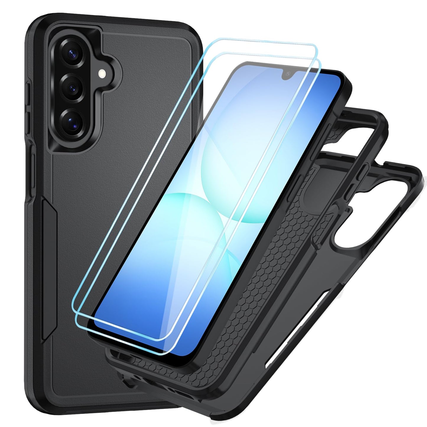 Suncasetor for Samsung Galaxy A17 5G Case with HD Screen Protector, Military Grade Drop Protection, Heavy Duty Full Body Shockproof Phone Case