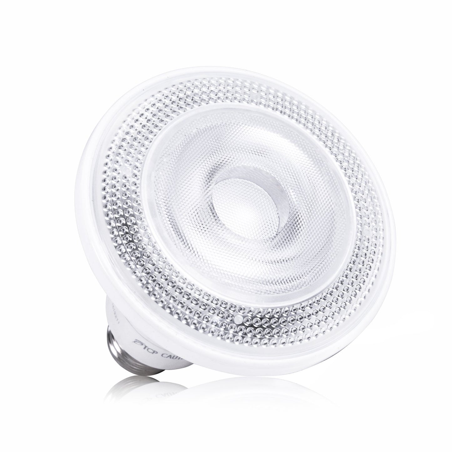 TCP LED12P30SD30KFL 12W Short Neck Dimmable LED PAR30, 850 Lumens of 3000K Warm White Flood Light - 40° Beam Angle in a Smooth White Housing with E26