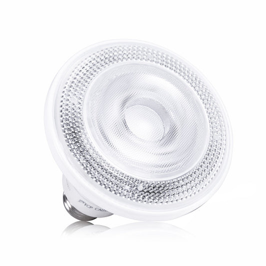 TCP LED14P30D27KFL 14W Long Neck Dimmable LED PAR30, 1050 Lumens of 2700K Soft White Flood Light - 40° Beam Angle in a Smooth White Housing with E26