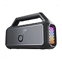 Soundcore Boom 2 Outdoor Speaker, 80W, Subwoofer, BassUp 2.0, 24H Playtime, IPX7 Waterproof, Floatable, RGB Lights, USB-C, Custom EQ, Bluetooth 5.3