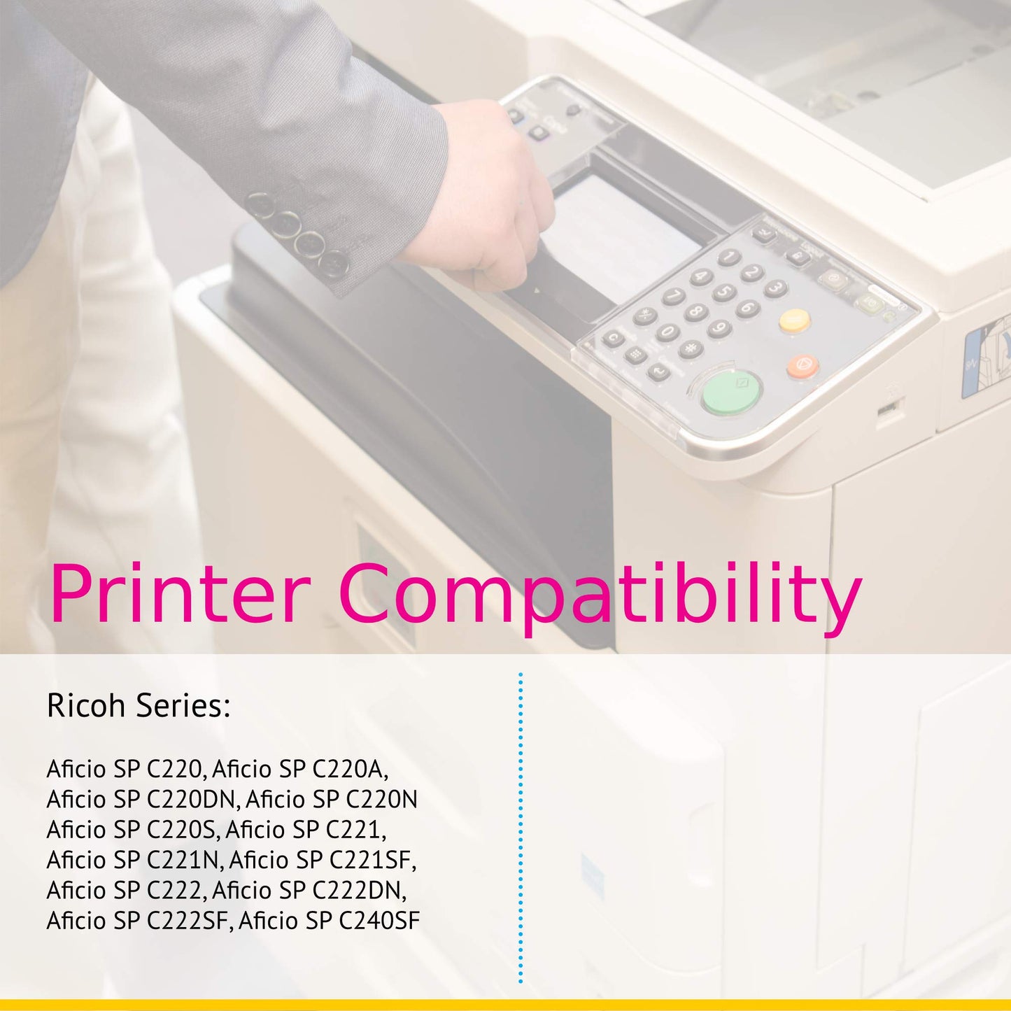 CS Replacement Toner Cartridge Compatible with Ricoh C220 406046 Black Aficio SP C220 Aficio SP C220A Aficio SP C220DN Aficio SP C220N Aficio SP C220S