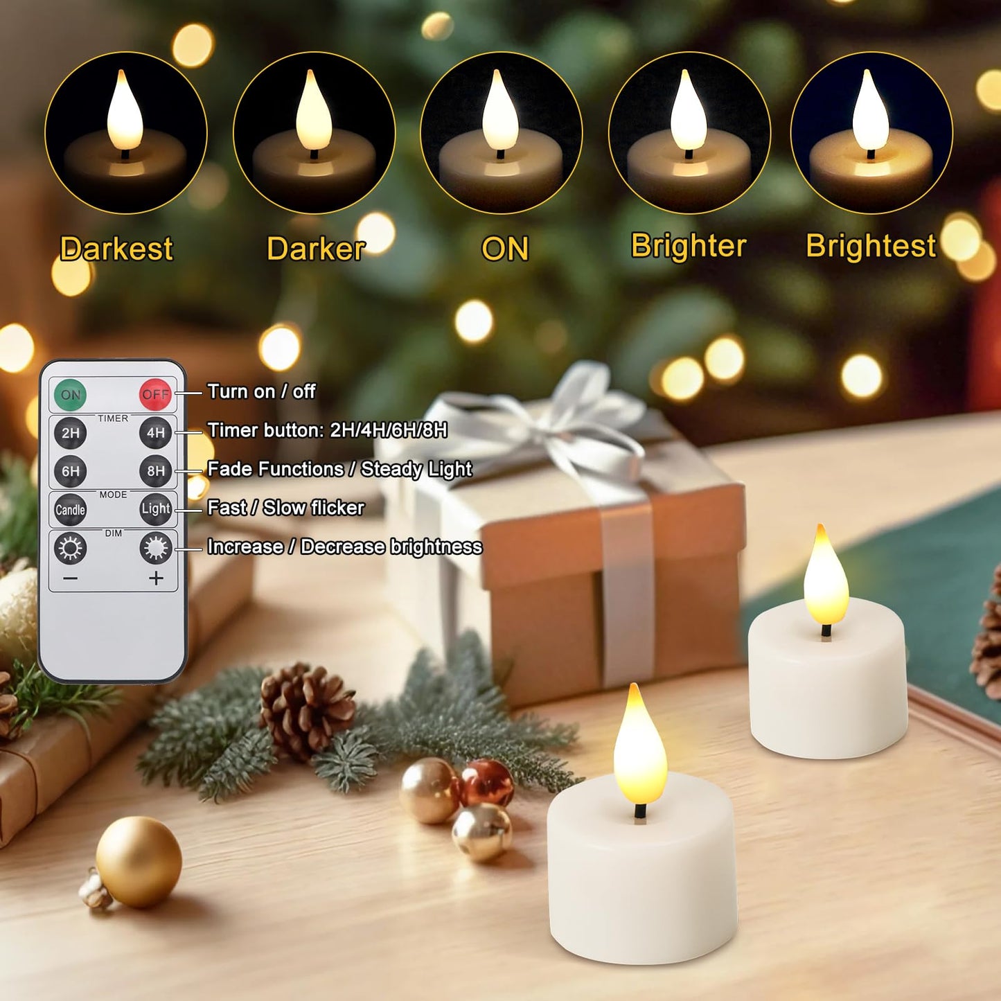yunsheng Rechargeable Tea Lights Charging Base and Remote Timer, 12Pcs Battery Operated Tea Light, LED Flameless Votive Candles for Home Wedding Party