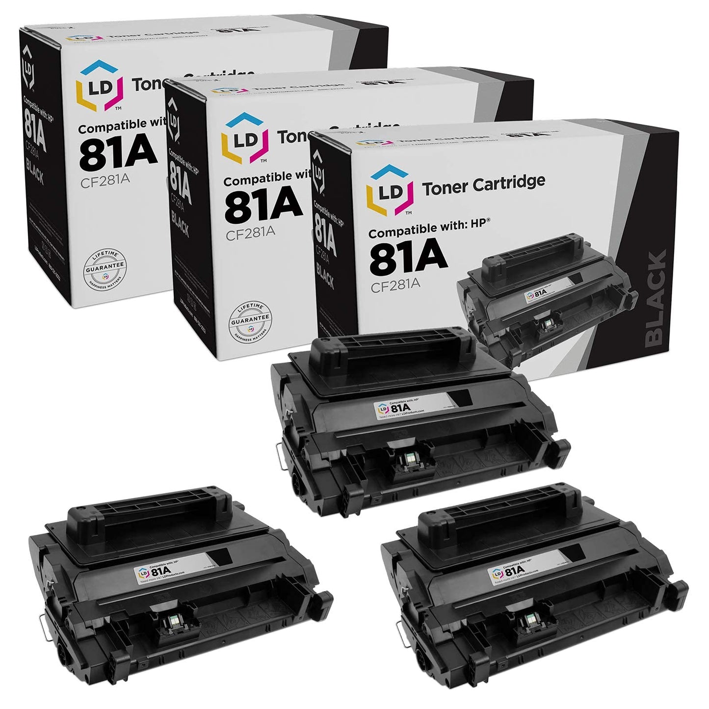 LD Products Compatible HP 81A CF281A Toner Cartridge Replacement for LaserJet Enterprise Flow MFP M630z M604dn M604n M605dh M605dn M605n M605x M606dn