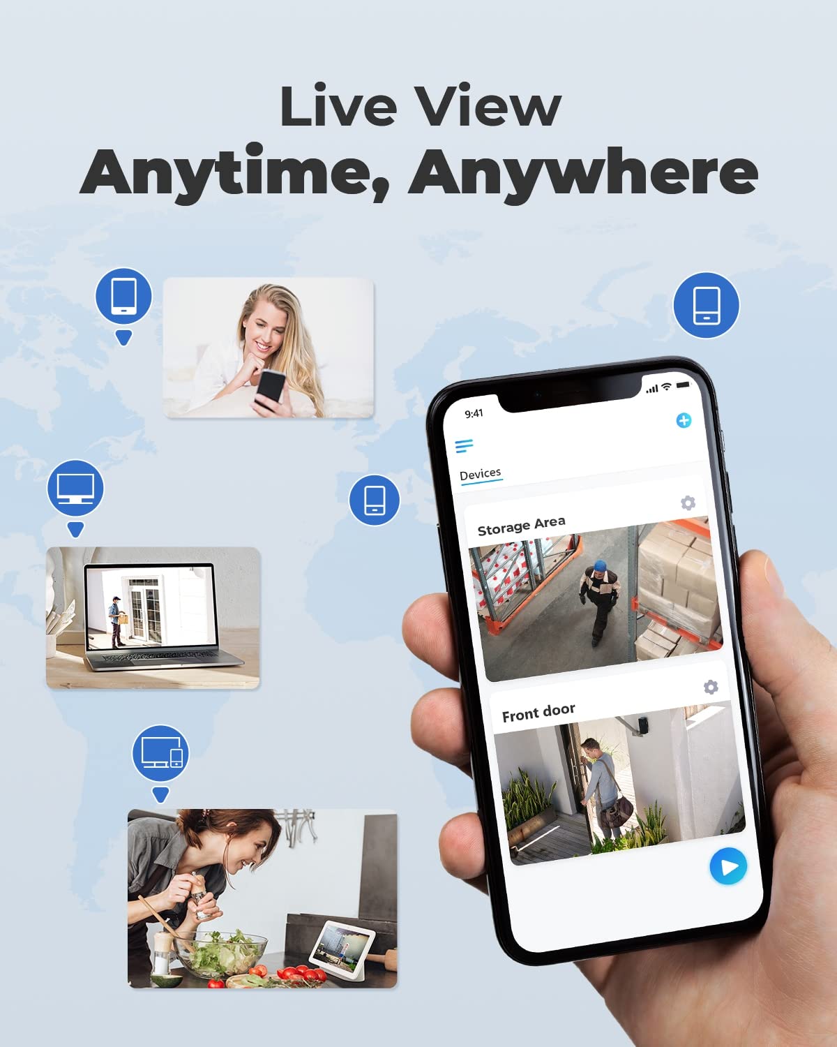 REOLINK 4K Security Camera System - H.265 4pcs PoE Security Cameras Wired with Person Vehicle Detection, 8MP/4K 8CH NVR with 2TB HDD for 24-7
