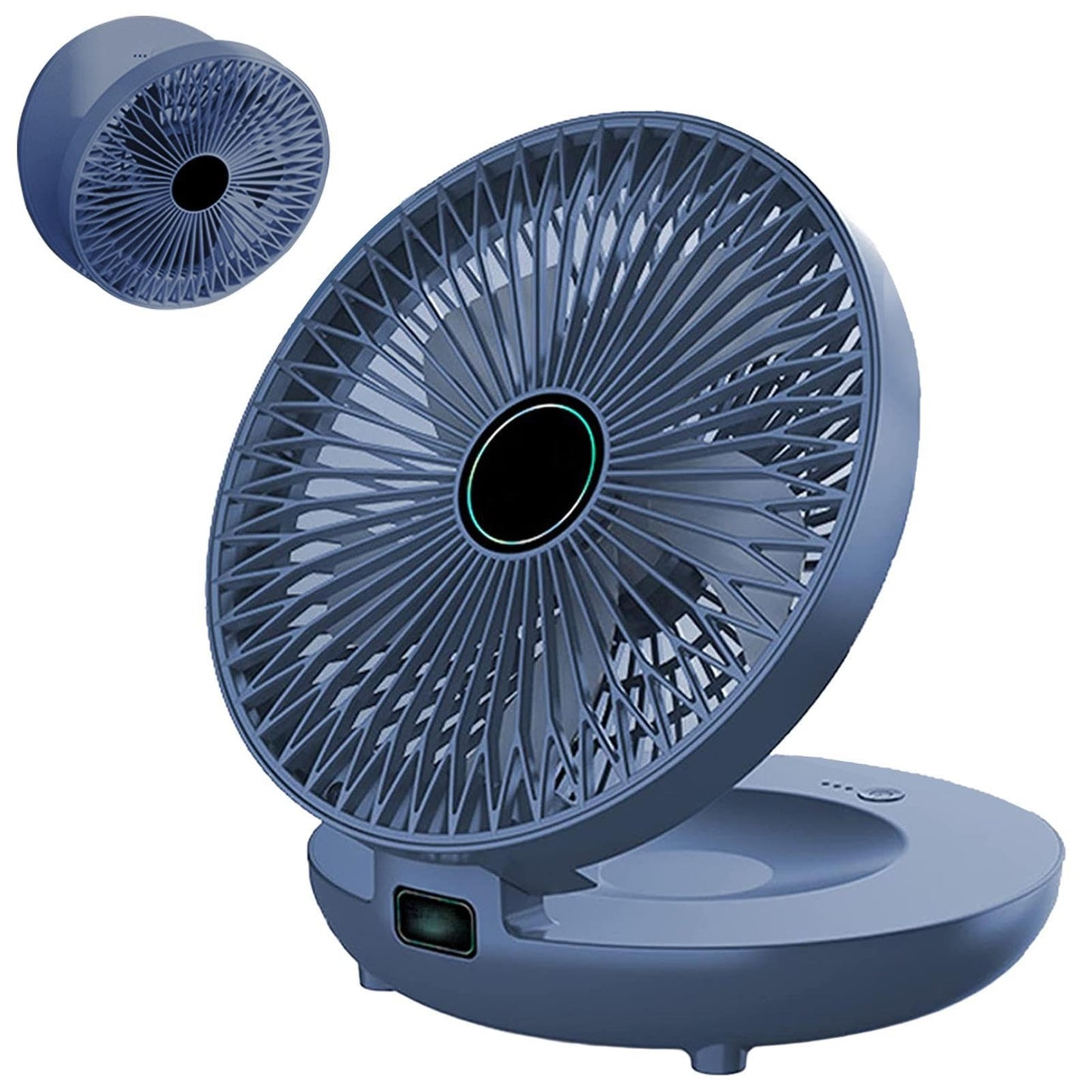 Hoghaki 2023 Household -Use Kitchen Fan, Table Fan, Rechargeable Wall Mount Fan, 90 ° Foldable 3-Speed Portable Desktop Fan, Wall-Mounted Desktop Fan