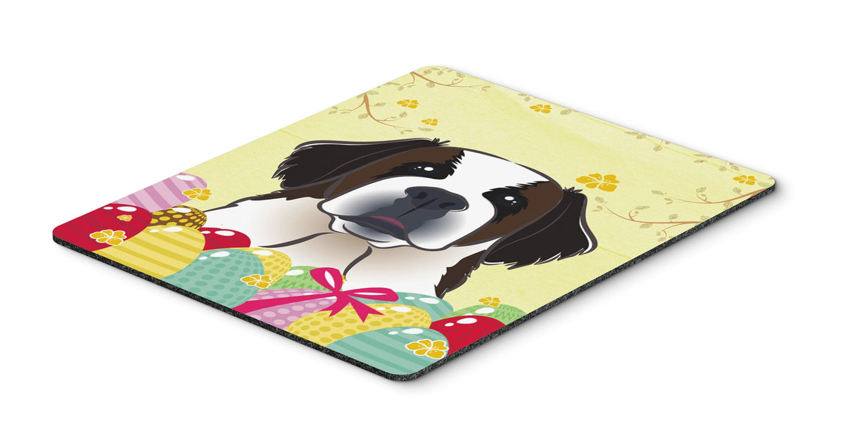 Caroline's Treasures BB1928MP Saint Bernard Easter Egg Hunt Mouse Pad, Hot Pad or Trivet for Home Office Gaming Working Computers Laptop Mouse