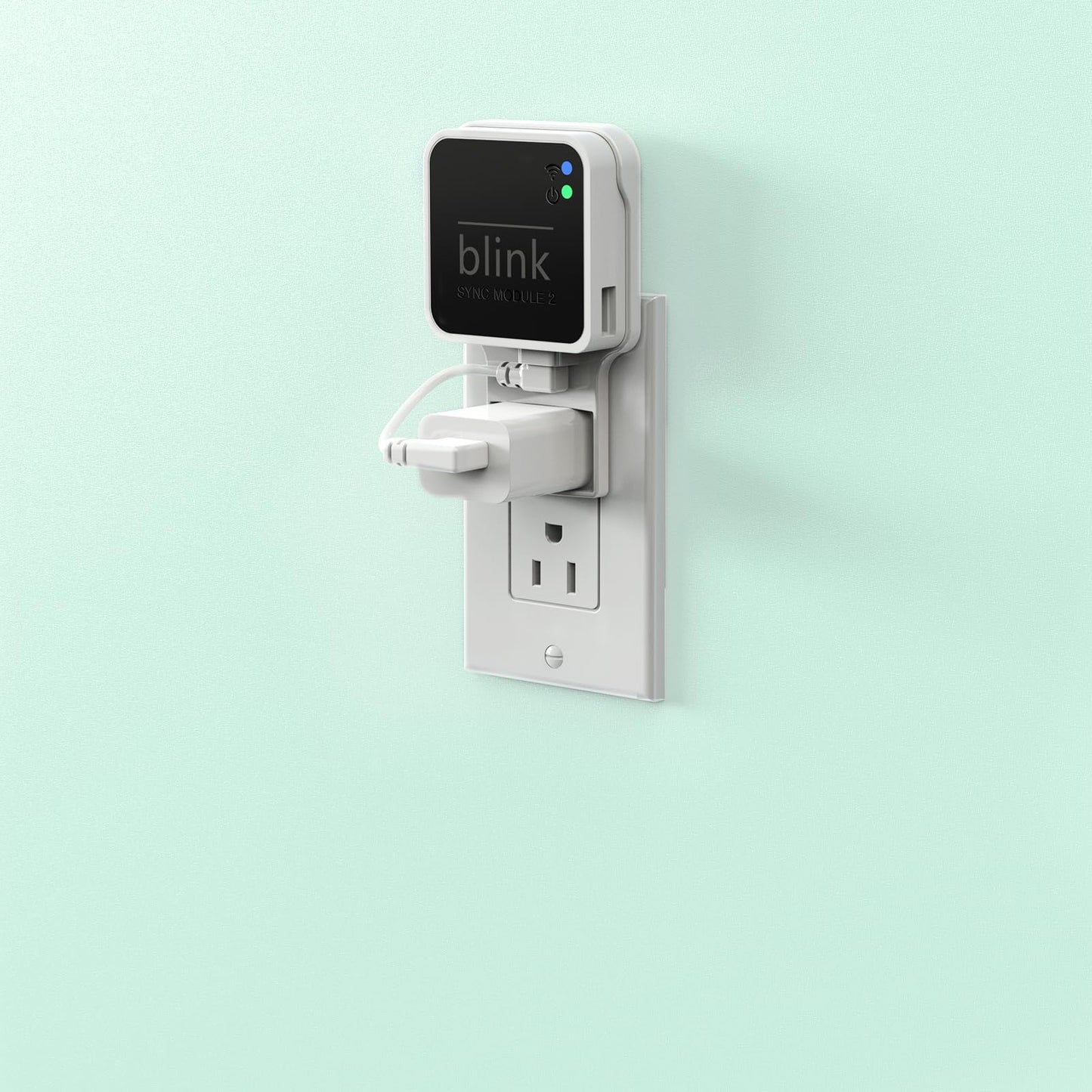Outlet Wall Mount for Blink Sync Module 2, Mount Bracket Holder for Blink Outdoor Camera No Messy Wires Outdoor and Indoor Home Security Camera Mount