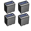 Kastar 4-Pack NP-QM91D Battery 7.4V 5500mAh Replacement for Sony CCD-TRV25 CCD-TRV30 CCD-TRV33 CCD-TRV38 CCD-TRV39 CCD-TRV40 CCD-TRV50 CCD-TRV60