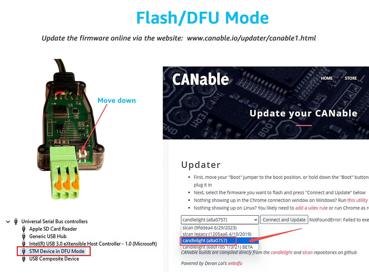 DSD TECH SH-C30L USB to CAN Bus Adapter Base on Canable Support SocketCAN Cangaroo(39CM/1.28FT)