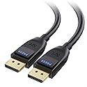 Cable Matters [VESA Certified] 40Gbps DisplayPort 2.1 Cable 2m/6.6ft, DP40 Cable 8K 120Hz, 4K 240Hz in Black with FreeSync, G-SYNC and HDR for Gaming