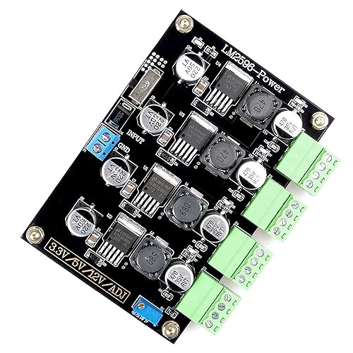 Taidacent LM2596 DC DC Converter Multi Channel 3.3V/5V/12V/ADJ Adjustable Output Switching Power Supply Step-Down Power Supply Module