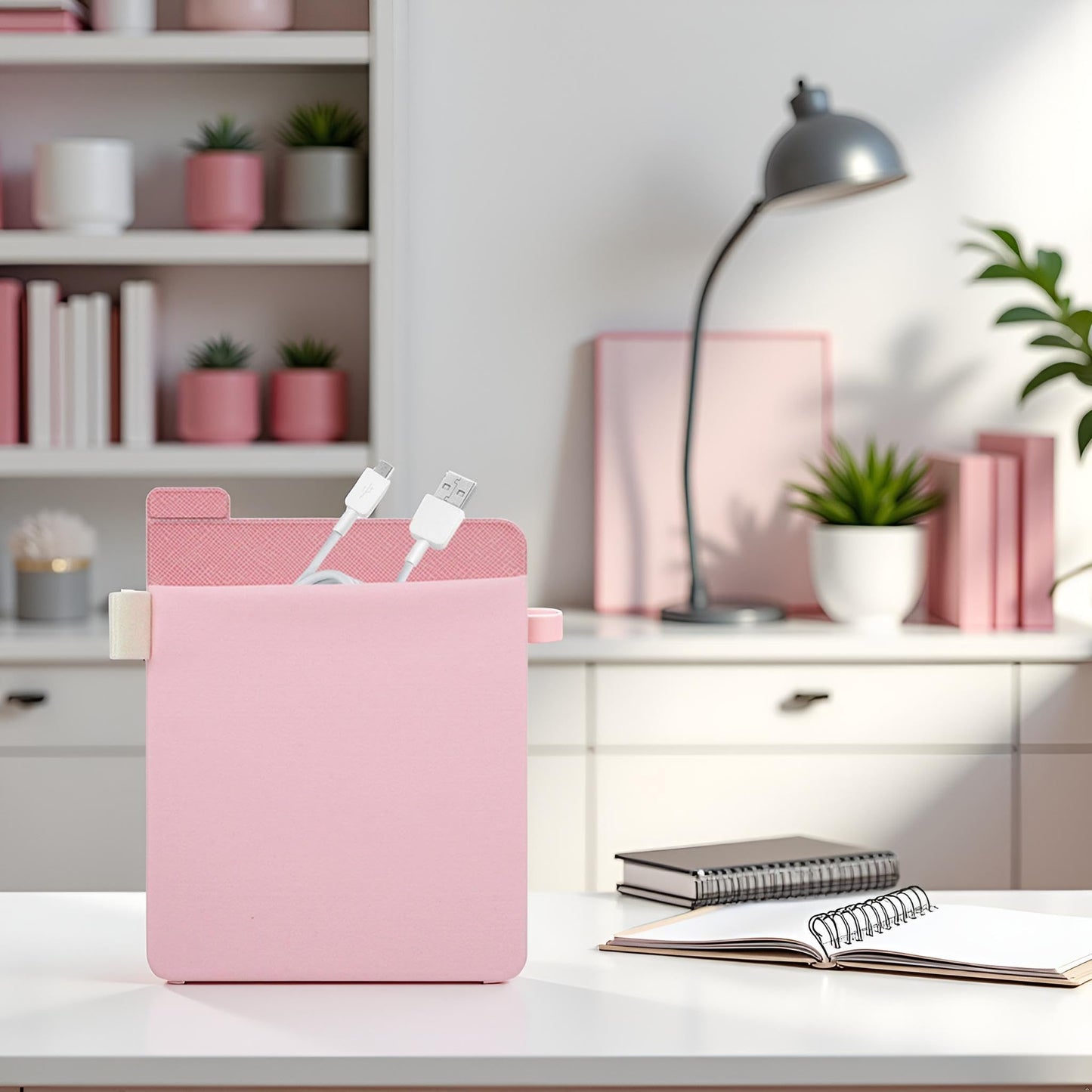 Pink External Hard Drive Holder - External Hard Drive Adhesive Carrying Case, Reusable Sleeve Storage Organizer Computer Bags and Cases for Battery
