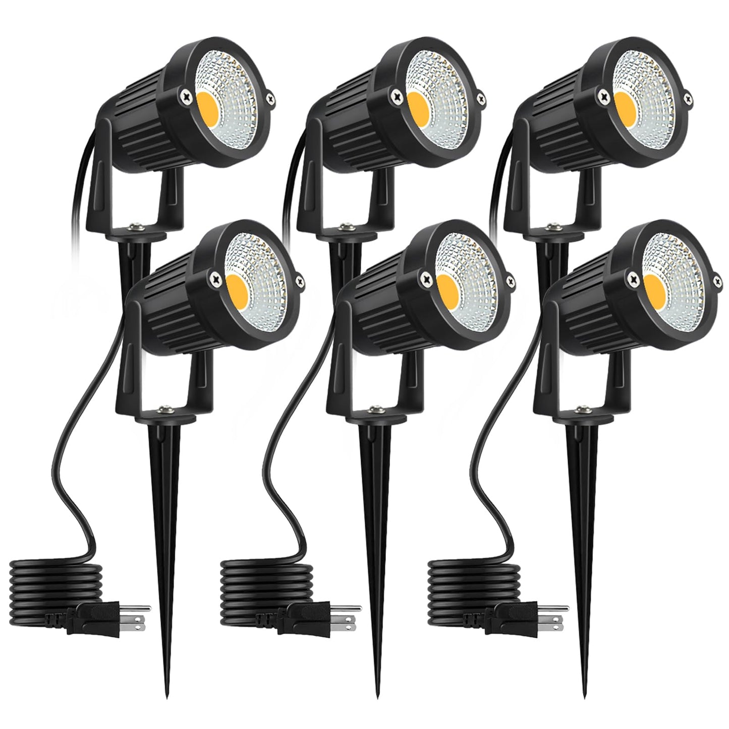 Romwish LED Landscape Spotlight 5W, Outdoor Landscape Lighting 120V Plug-in, 550LM Waterproof LED Landscape Lights, Landscape Spot Lights for Yard