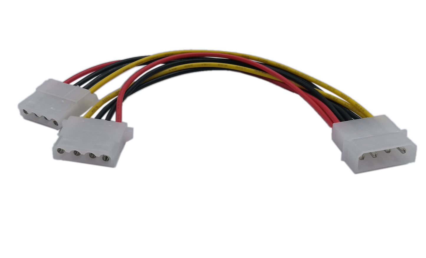 zdyCGTime Molex 4 Pin Power Supply Y Splitter Cable - 2 Female to 1 Male (2 Pack)