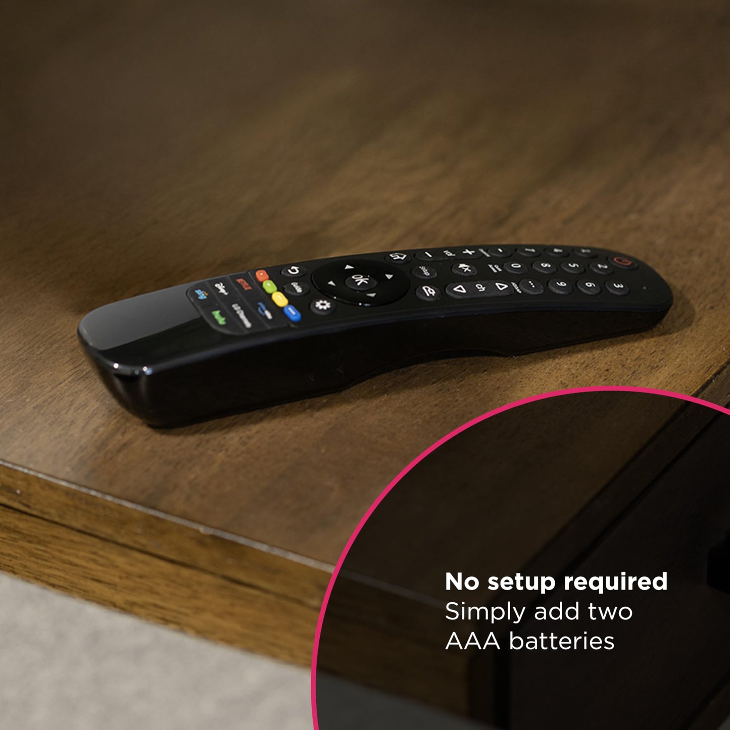 GE LG TV Remote Control Replacement, LG Universal Remote Control for Smart TV, Direct Replacement, Streaming Hotkeys, Ergonomic, Black, 81686