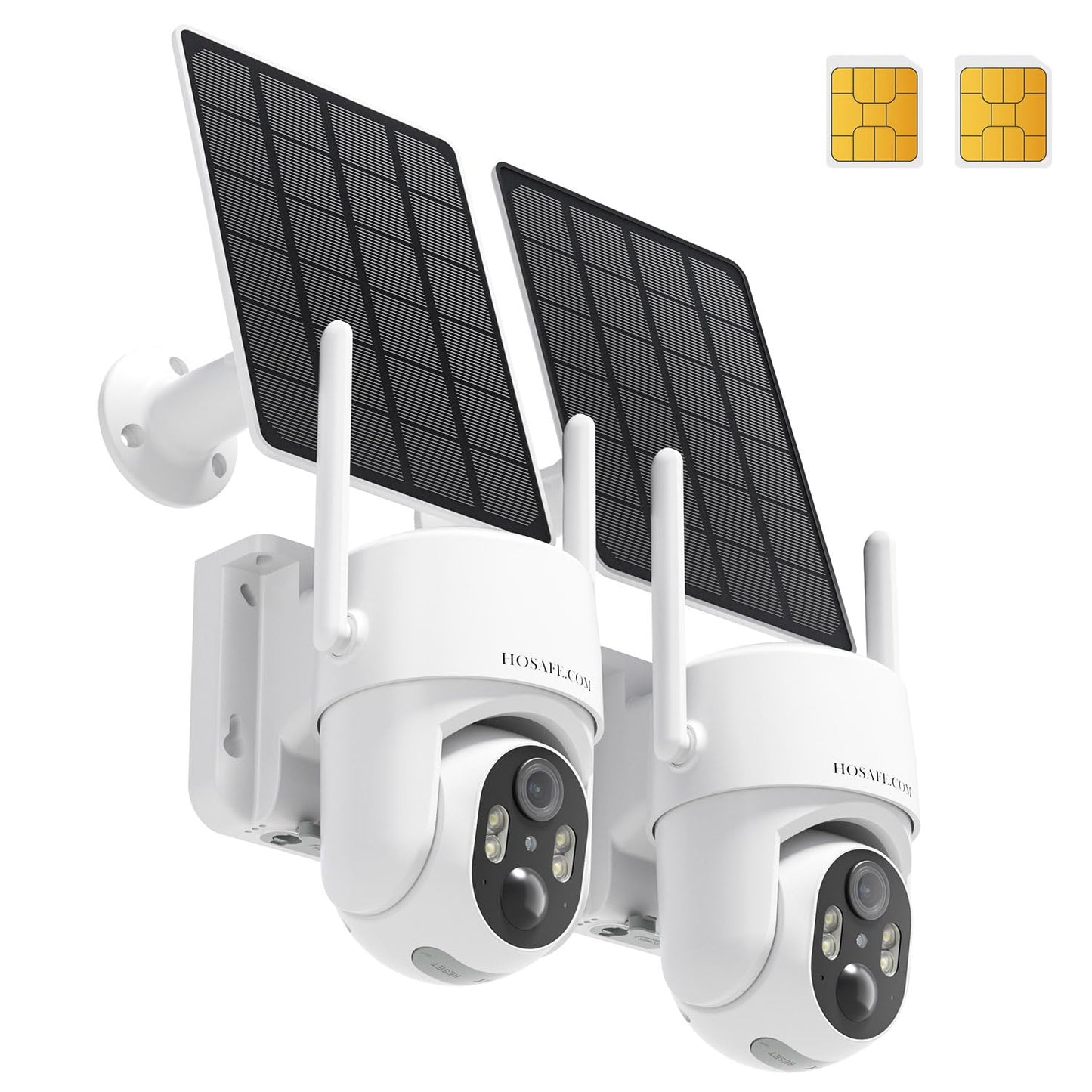 4G LTE Cellular Security Camera No Internet Needed, Solar No wifi Security Camera Outdoor Wireless With SIM Card Jobsite, 2K Color Night Version, 360