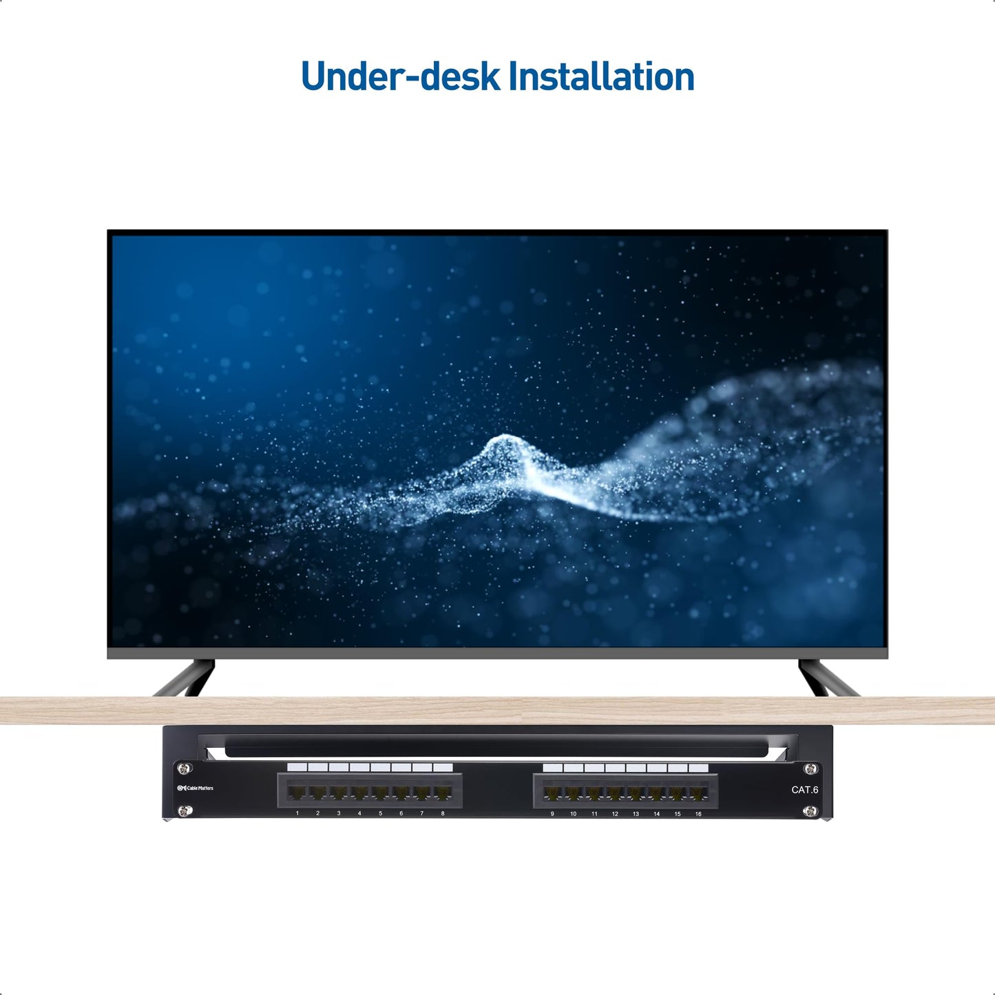 [Enhanced] Cable Matters Max 170 lbs Heavy Duty 19-inch Vertical 1U Wall Mount Rack Patch Panel Bracket, Versatile Vertical and Horizontal