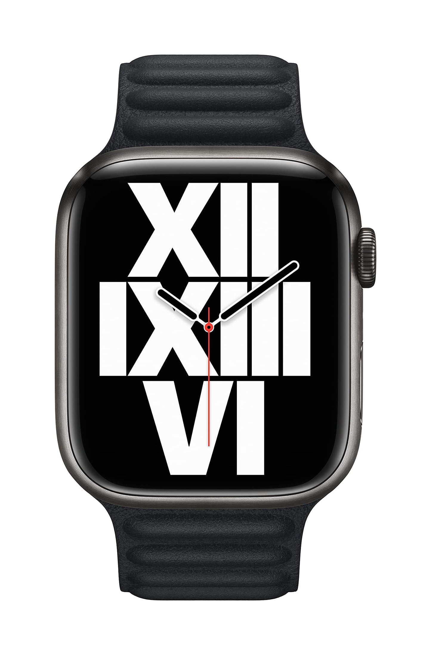 Apple Watch Band - Leather Link - (45mm) - Dark Cherry - Medium/Large