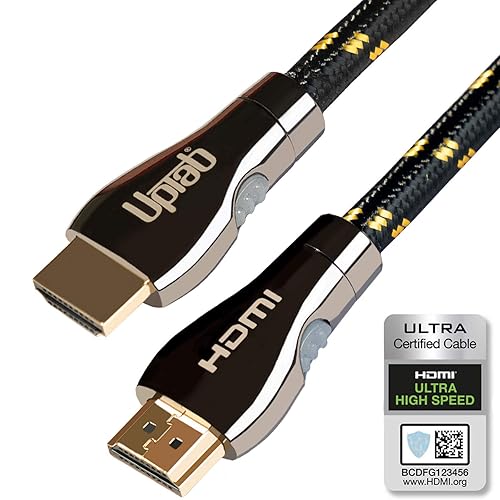 Certified HDMI Cable 6FT (HDMI 2.1 10K 8K) Ultra High Speed HDMI HDR 48Gbps eARC VRR Dolby Atmos Vision for PS5 Xbox Series X RTX 4090 Apple TV 4K