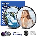 NEEWER 58mm Variable ND & Black Diffusion 1/4 Filter Set, 2 Pack Multicoated Optical Glass Neutral Density ND2-400 & Dreamy Soft Cinematic Effect