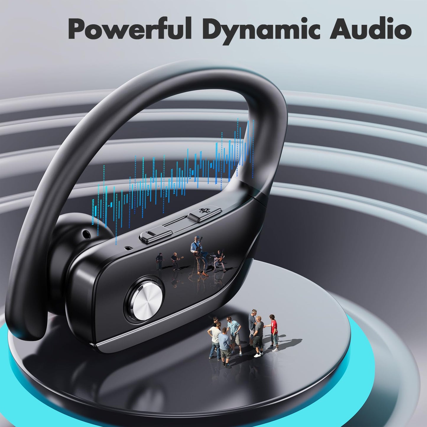 Caymuller Wireless Earbuds Bluetooth Headphones 48Hrs Play Back Sports Earphones with LED Display Built in Mic Deep Bass Stereo in Ear Waterproof…
