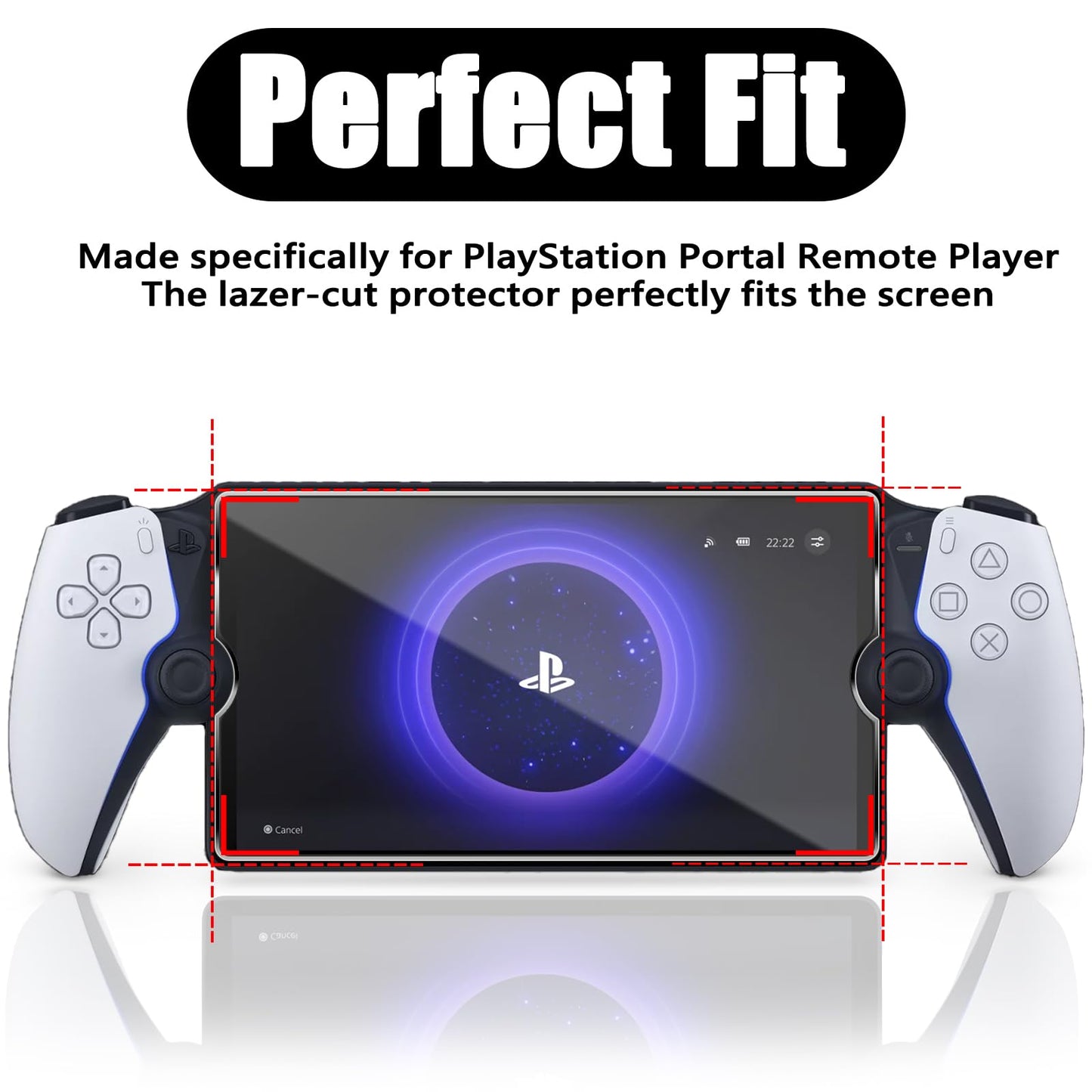 TQLGY 2 Pack Tempered Glass Screen Protector for PlayStation Portal Remote Player 8-Inch, Ultra HD, Anti-Scratch, Anti-Fingerprint, Bubble-Free