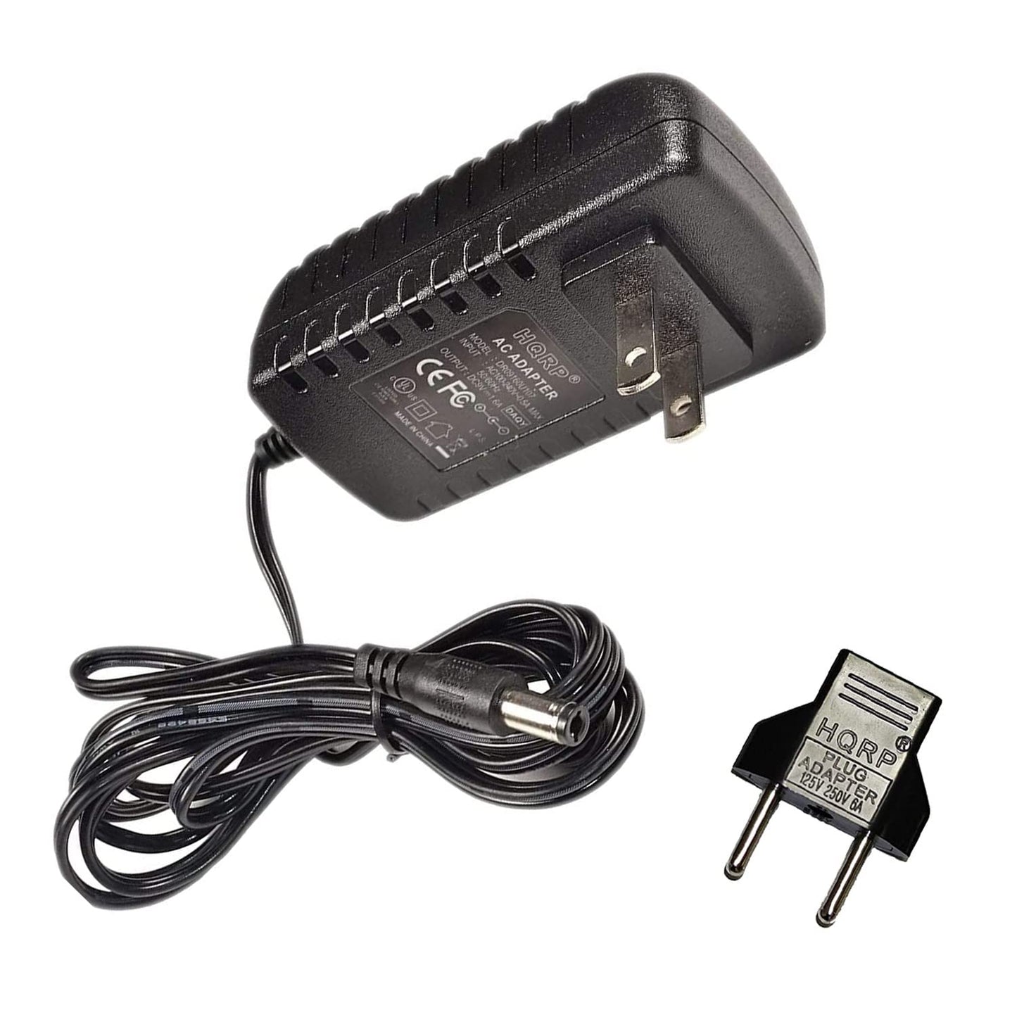 HQRP AC Adapter/Power Supply Replacement Compatible with Brother P-Touch Extra PT-300 PT-310 PT-320 PT-340 Labeling System + HQRP Euro Plug Adapter