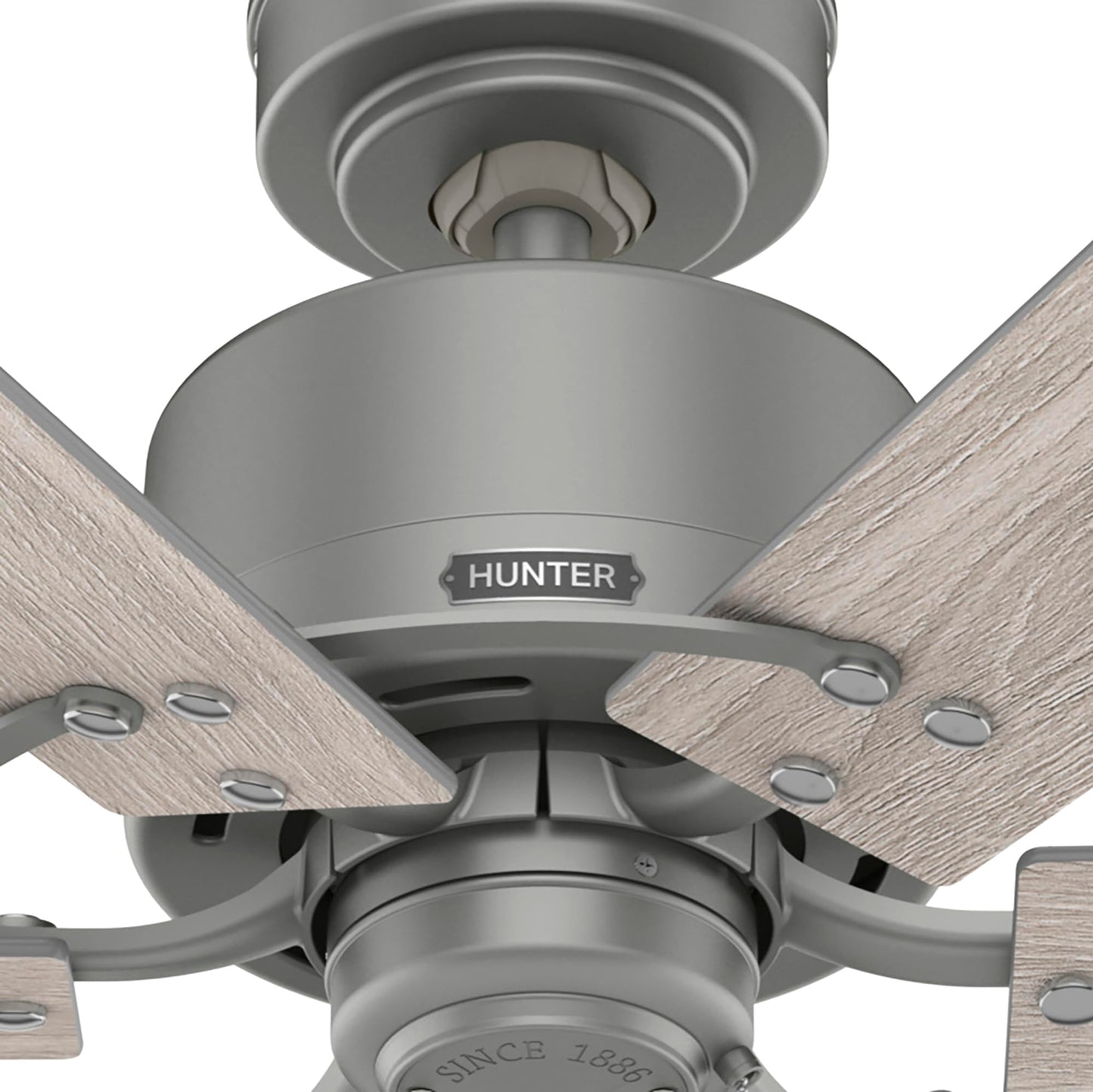 Hunter Fan 52 inch Casual Matte Silver Finish Indoor Ceiling Fan with 6 Blades and Pull Chain (Renewed)