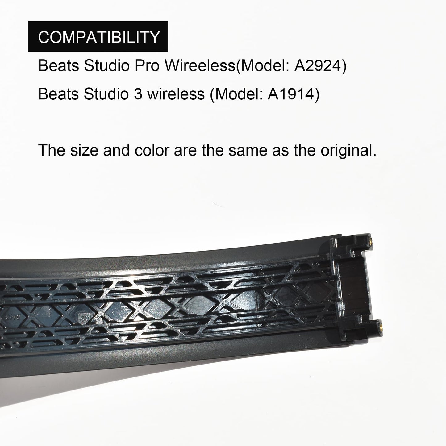 Studio Pro Headband - Replacement Parts for Beats Studio Pro 2023 (A2924),Studio 3 (A1914) Headphones(Black)