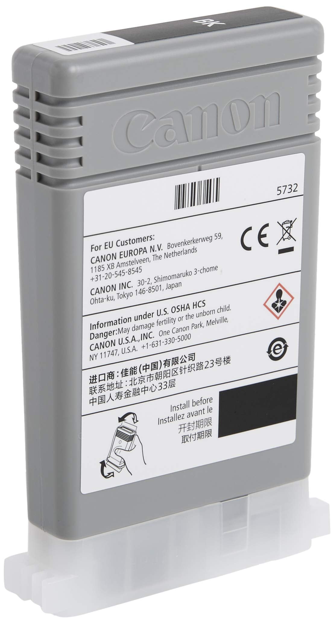 Canon Black Ink 55ml (PFI-030BK) for Canon imagePROGRAF TA-20 and TA-30