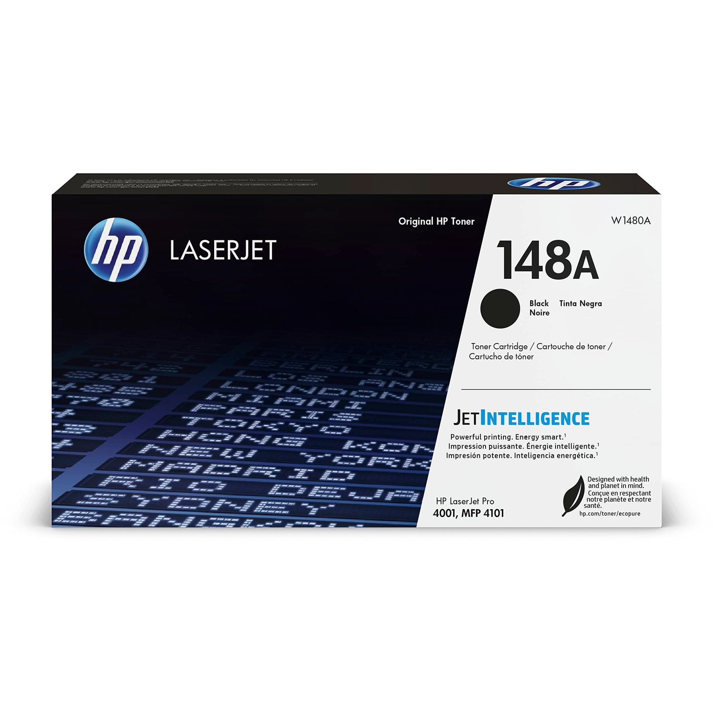 HP 148A Black LaserJet Toner Cartridge | This Cartridge Works LaserJet Pro 4001, MFP 4101 | W1480A