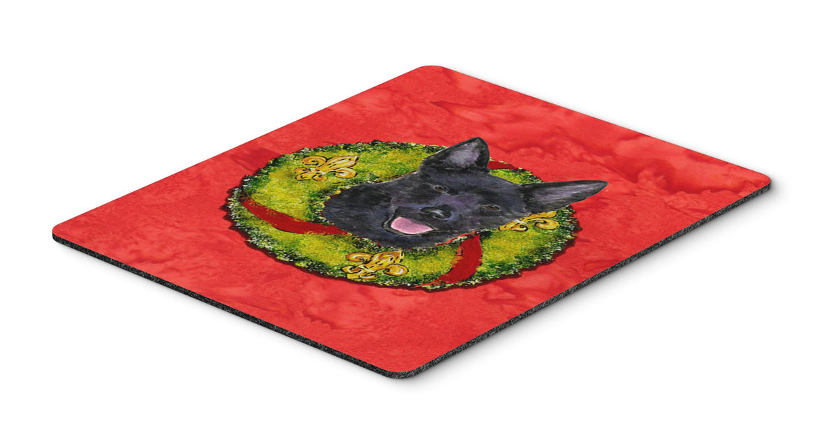 Caroline's Treasures SS4187MP Australian Kelpie Cristmas Wreath Mouse Pad, Hot Pad or Trivet for Home Office Gaming Working Computers Laptop Mouse