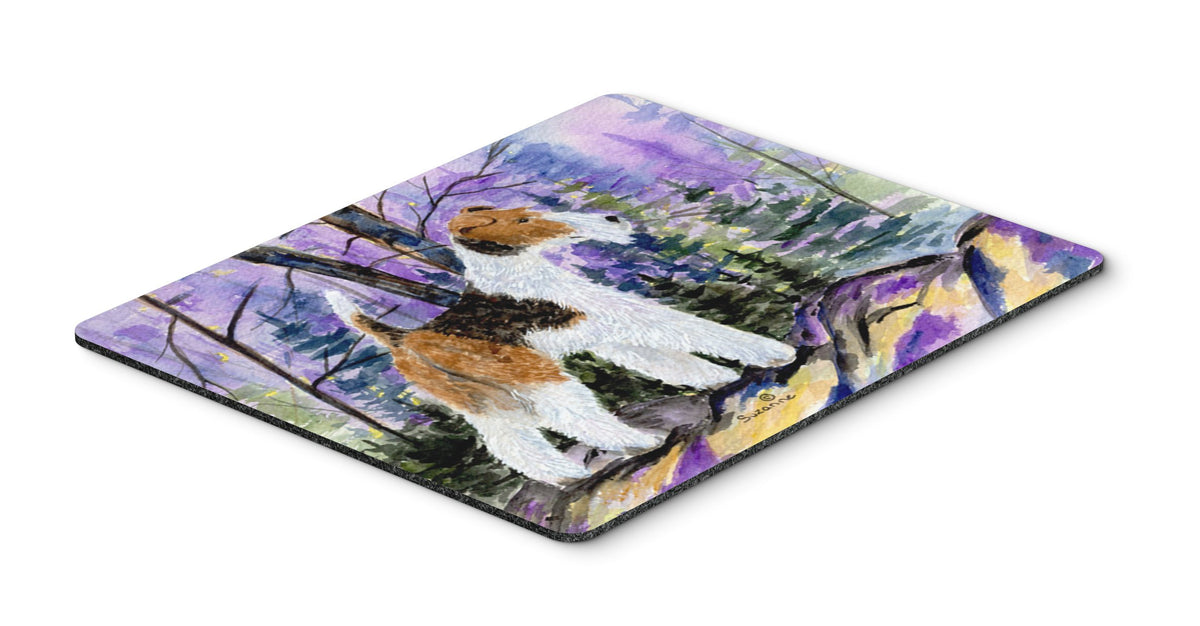 Caroline's Treasures SS8630MP Fox Terrier Mouse Pad, Hot Pad or Trivet for Home Office Gaming Working Computers Laptop Mouse Mat,Washable Large