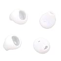 ALXCD Ear Gels Tips for Galaxy Ear Buds, 2 Pair Soft Comfortable White Silicone Replacement Ear Tips for Samsung Galaxy Earphone S6edge/ S7/ S7edge