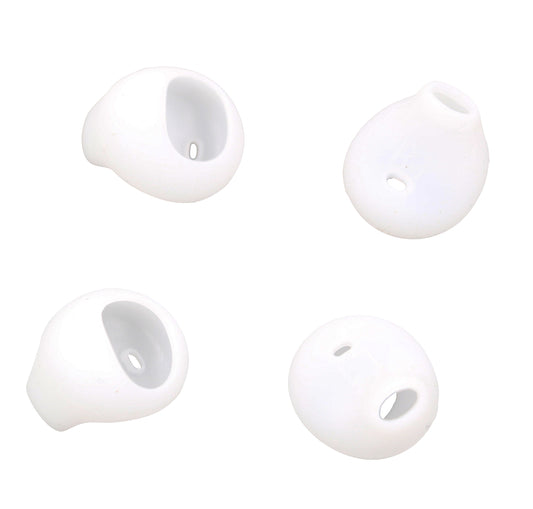 ALXCD Ear Gels Tips for Galaxy Ear Buds, 2 Pair Soft Comfortable White Silicone Replacement Ear Tips for Samsung Galaxy Earphone S6edge/ S7/ S7edge