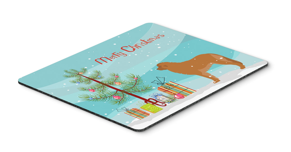 Caroline's Treasures BB2976MP Leonberger Merry Christmas Tree Mouse Pad, Hot Pad or Trivet for Home Office Gaming Working Computers Laptop Mouse
