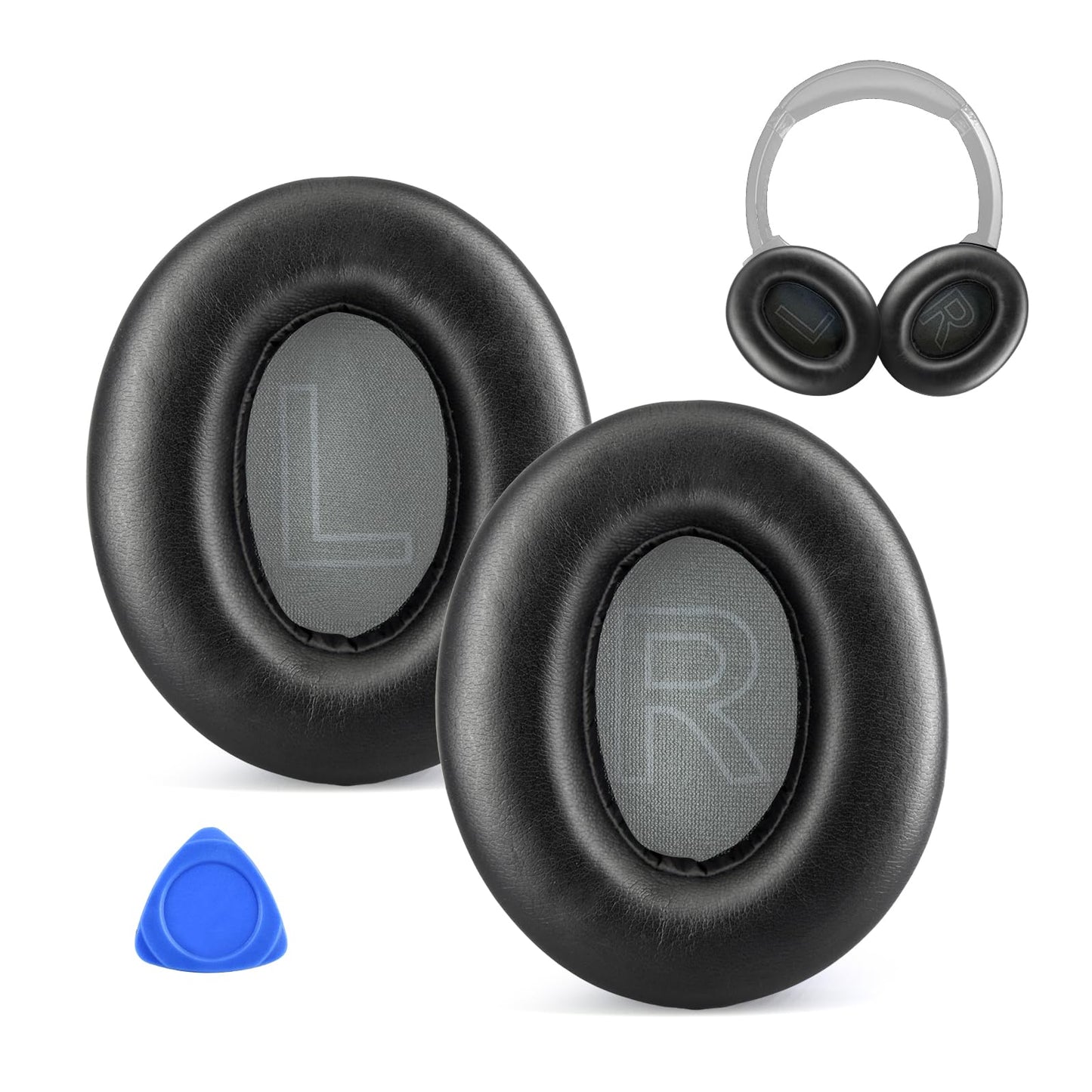 ZLiT Earpads for Anker Life Q20 Q20 BT Headphone Ear Cup Replacement Ear Pads Cushions Earmuffs Pads(Black)