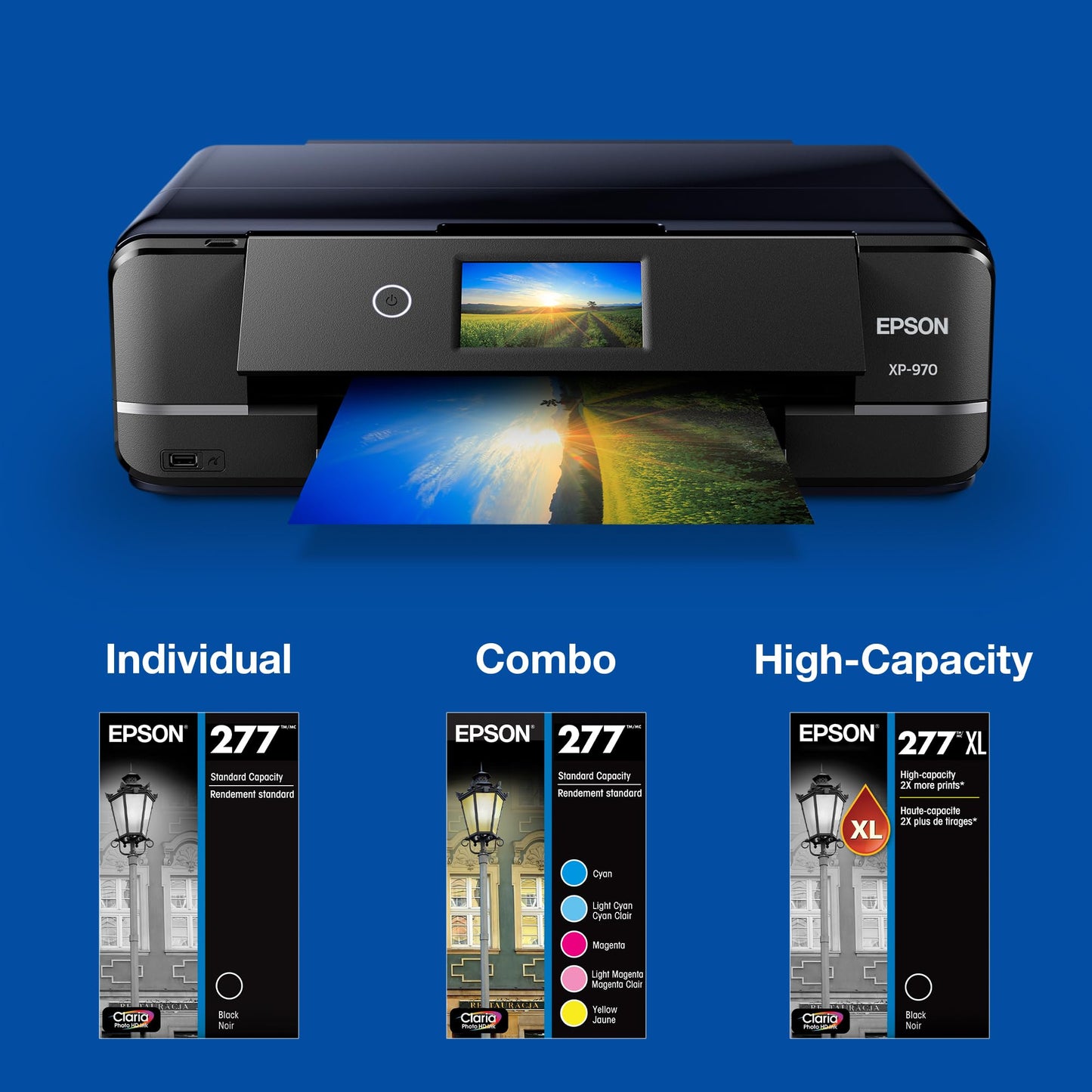 Epson 277 Claria Photo HD Ink Standard Capacity Photo Black Cartridge (T277120-S) Works with Expression XP-850, 860, 950, 960, 970