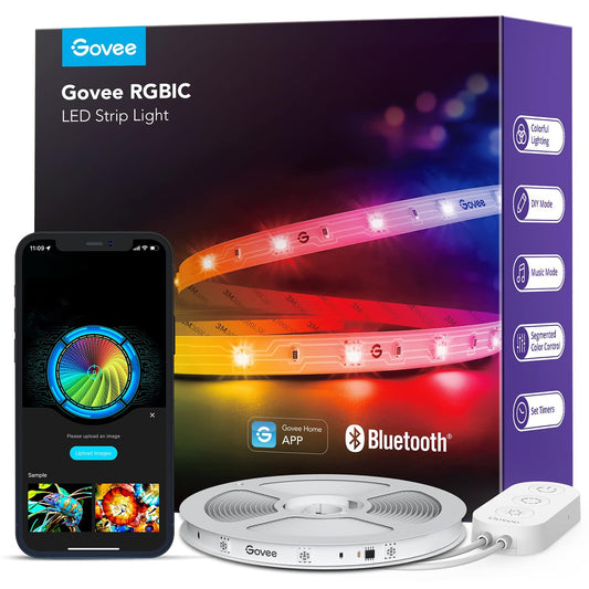 Govee RGBIC LED Strip Lights, Smart LED Lights for Bedroom, Bluetooth LED Lights APP Control, DIY Multiple Colors on One Line, Color Changing LED