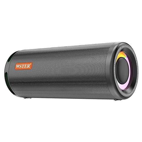WSTER WS-810 Bluetooth Speaker with HD Sound, Portable Wireless, Output Power 40W*2, TWS Pairing, BT5.3, Supports FM and TF Input,