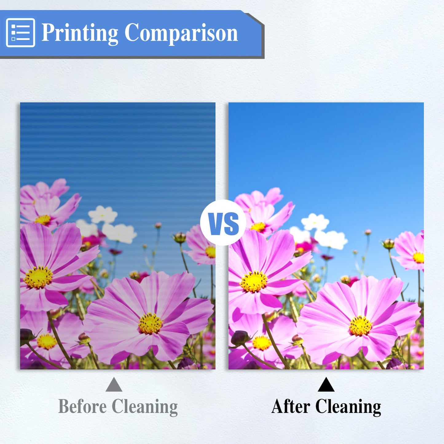 Printhead Cleaning Kit Inkjet Printers, Printer Cleaner Kit for HP, Inkjet Printer Head Cleaning Solution for Brother Print Head Liquid Nozzles