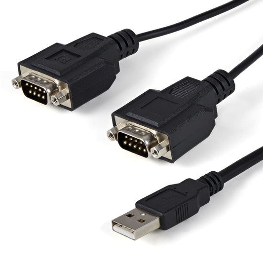 StarTech 6ft 2-Port FTDI USB to Serial RS232 Adapter, TAA (ICUSB2322F)