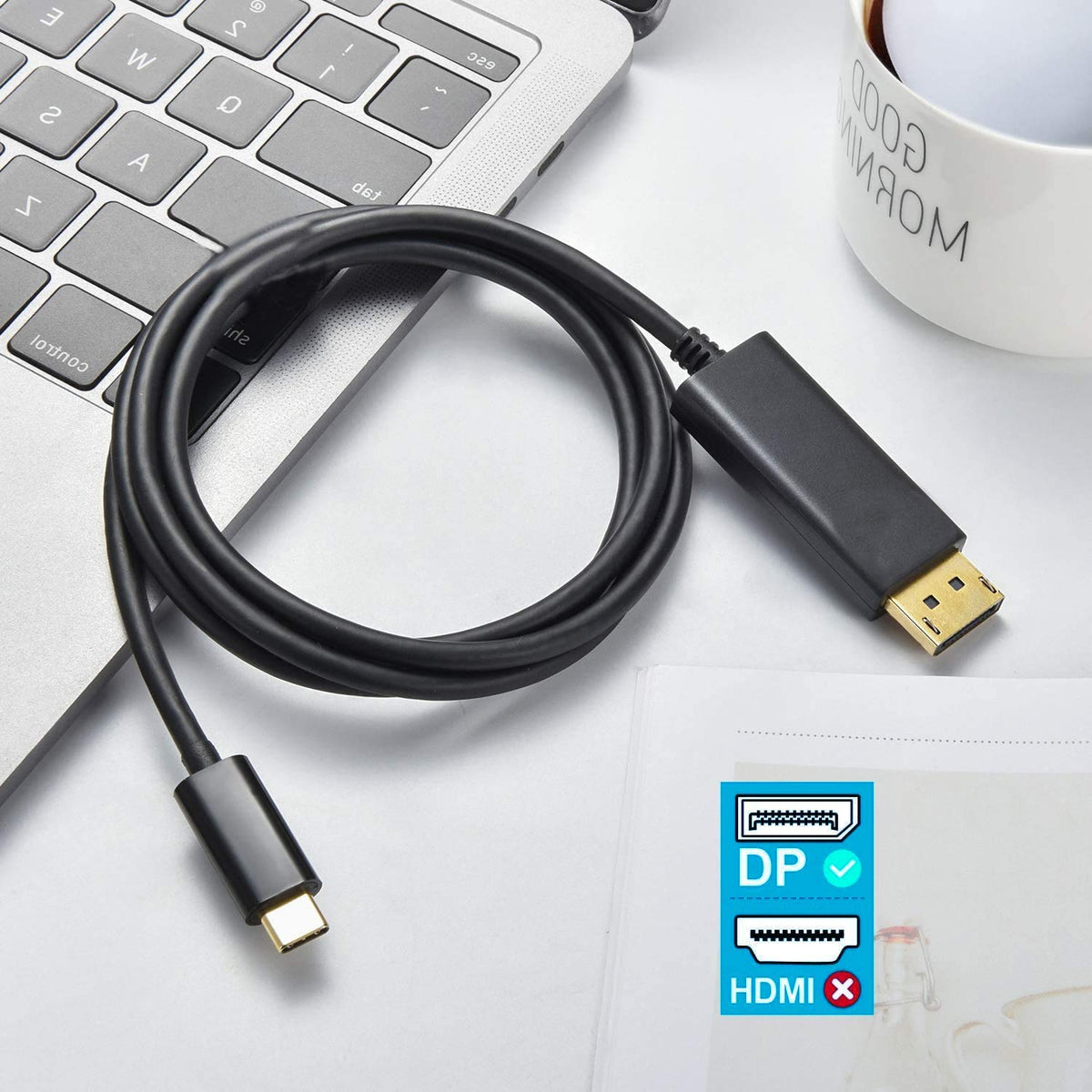 POWERED USB-C 4k HDMI Adapter Kit Plus USB Charging 2160p@60Hz 6Ft/2M Cable