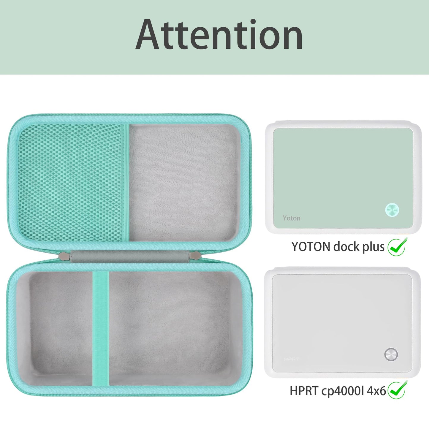khanka Hard Storage Case Compatible with YOTON dock plus 4pass instant photo printer/hprt cp4000l 4x6 printer Case Only.